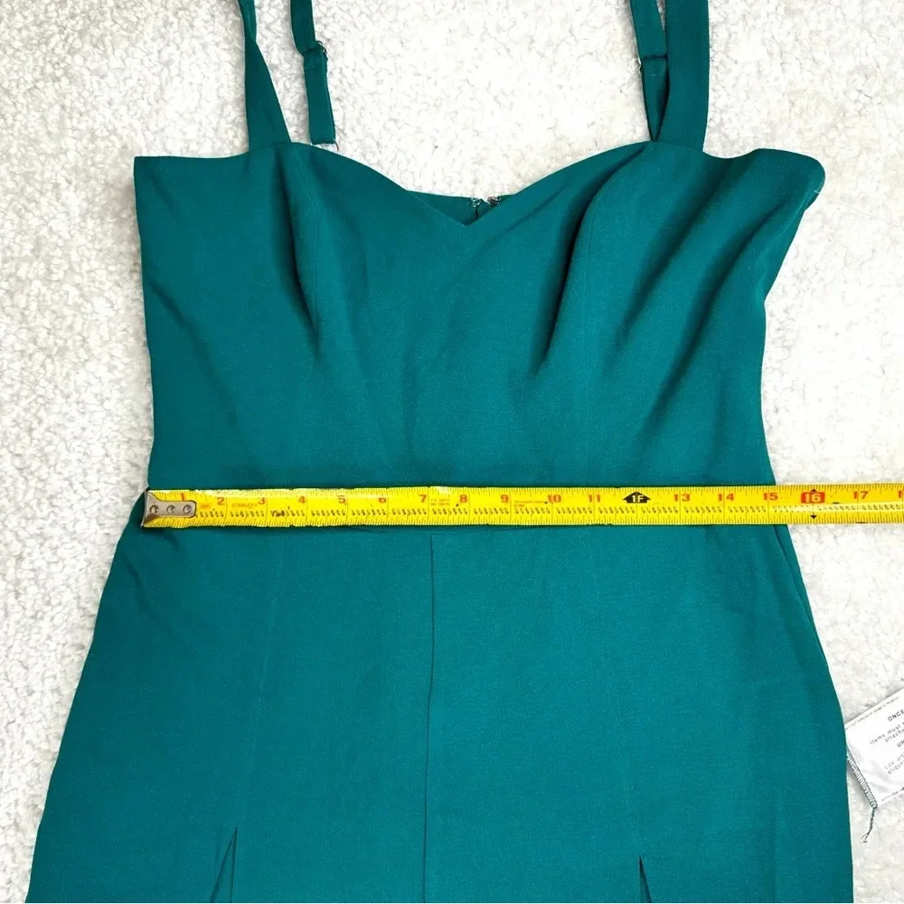 Dress The Population Rai Pleated Wide-Leg Jumpsuit Romper Cruise Event Gala Larg - Picture 13 of 16